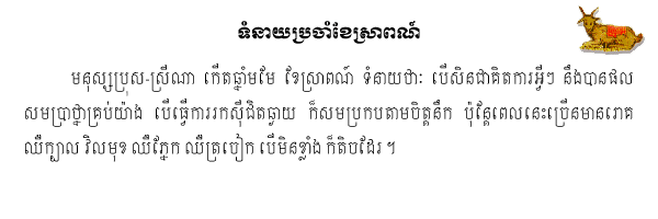 Khmer Horoscope